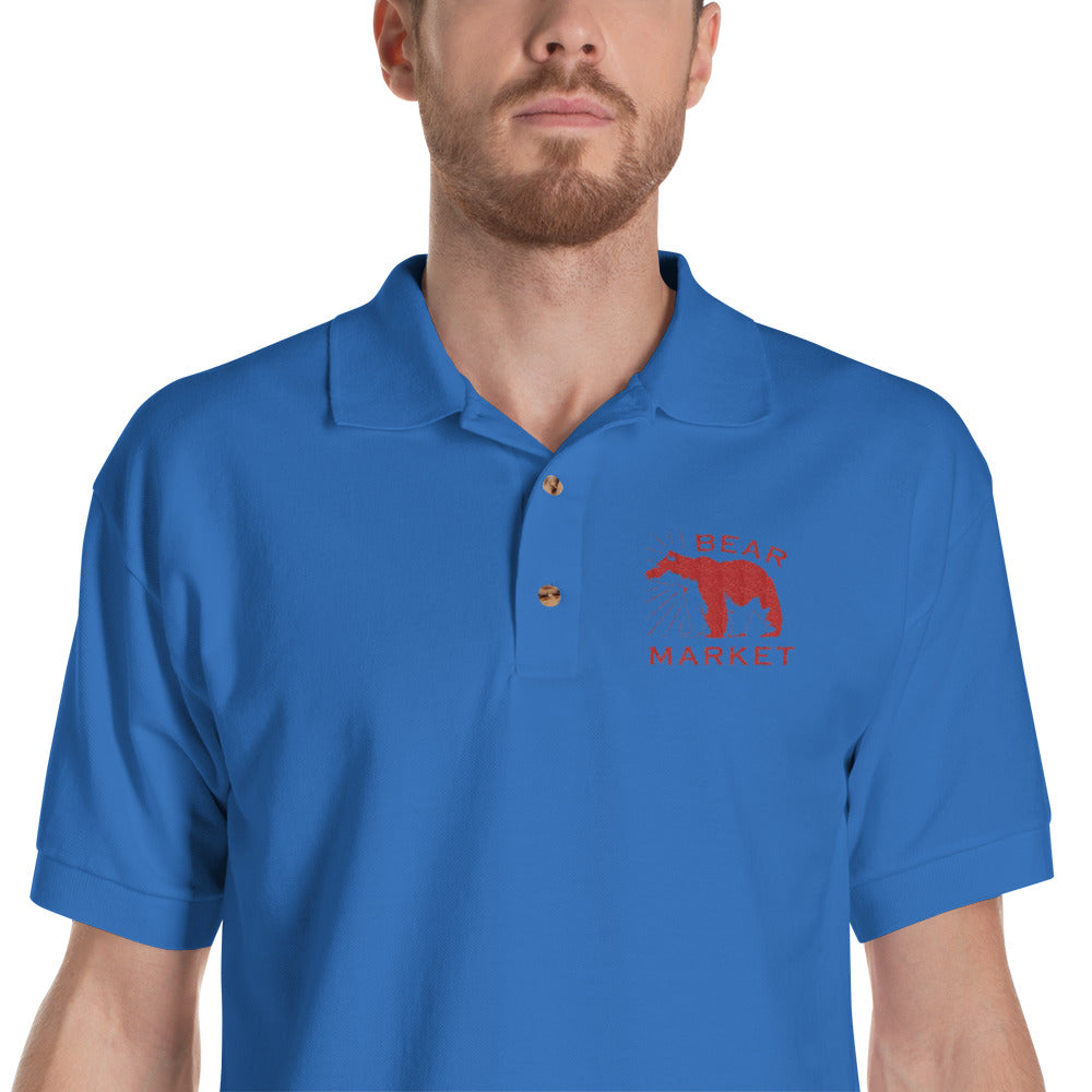 Buy royal Embroidered Polo Shirt/ Bear Market