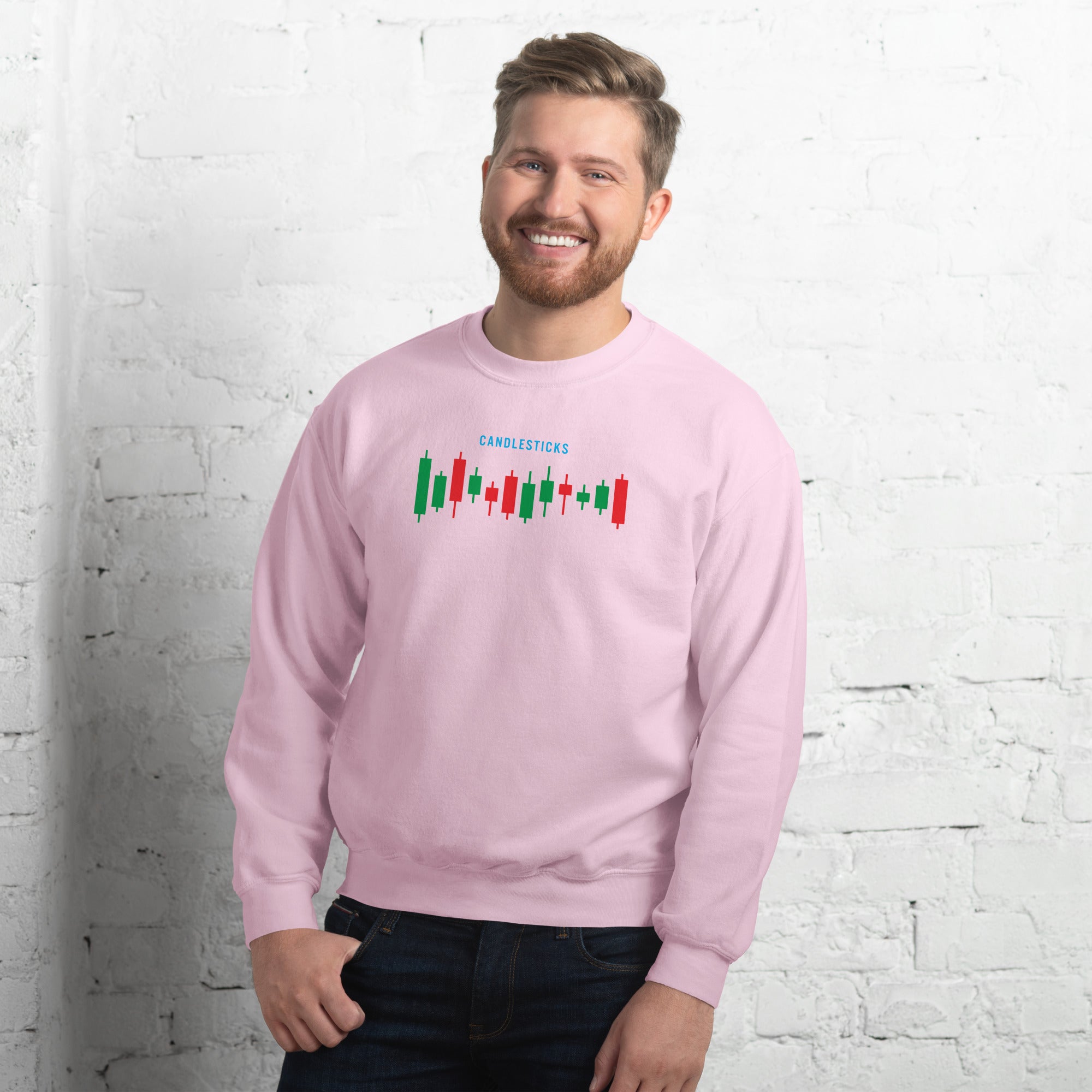 Buy light-pink Unisex Sweatshirt - Candlesticks