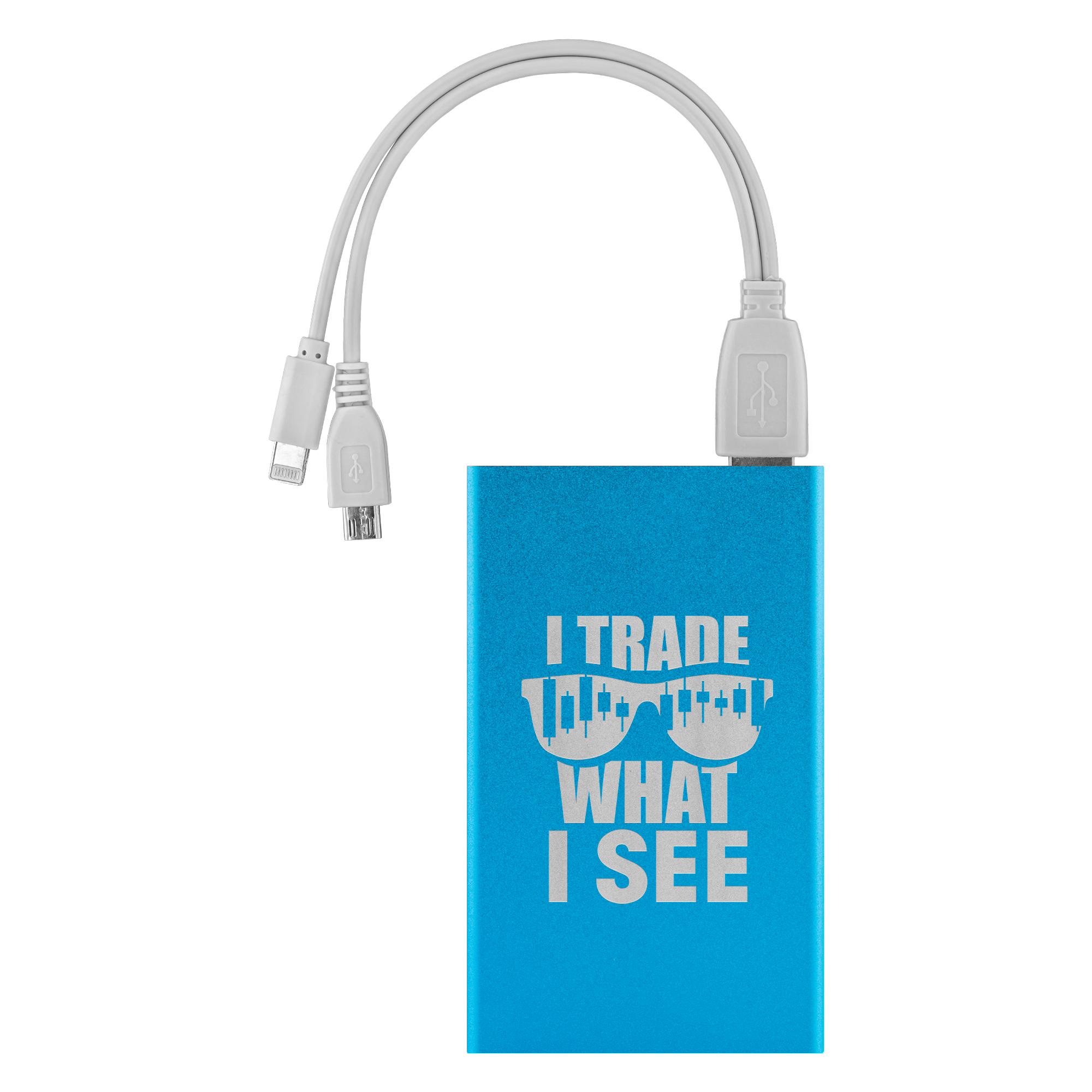 Buy light-blue Power Banks - Trade What I See