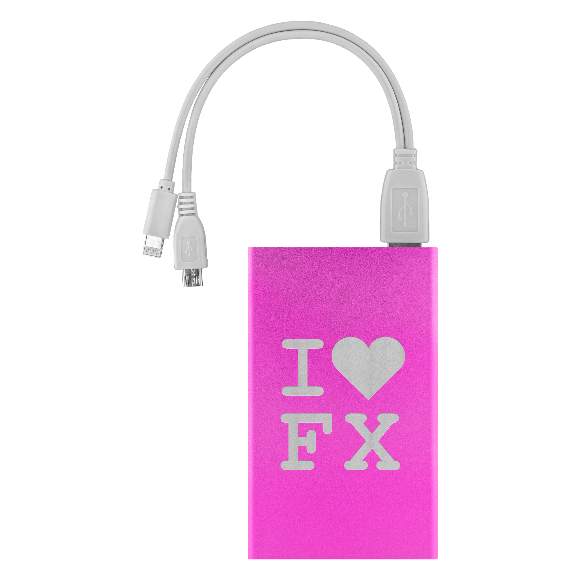 Buy pink Power Bank / I Love FX