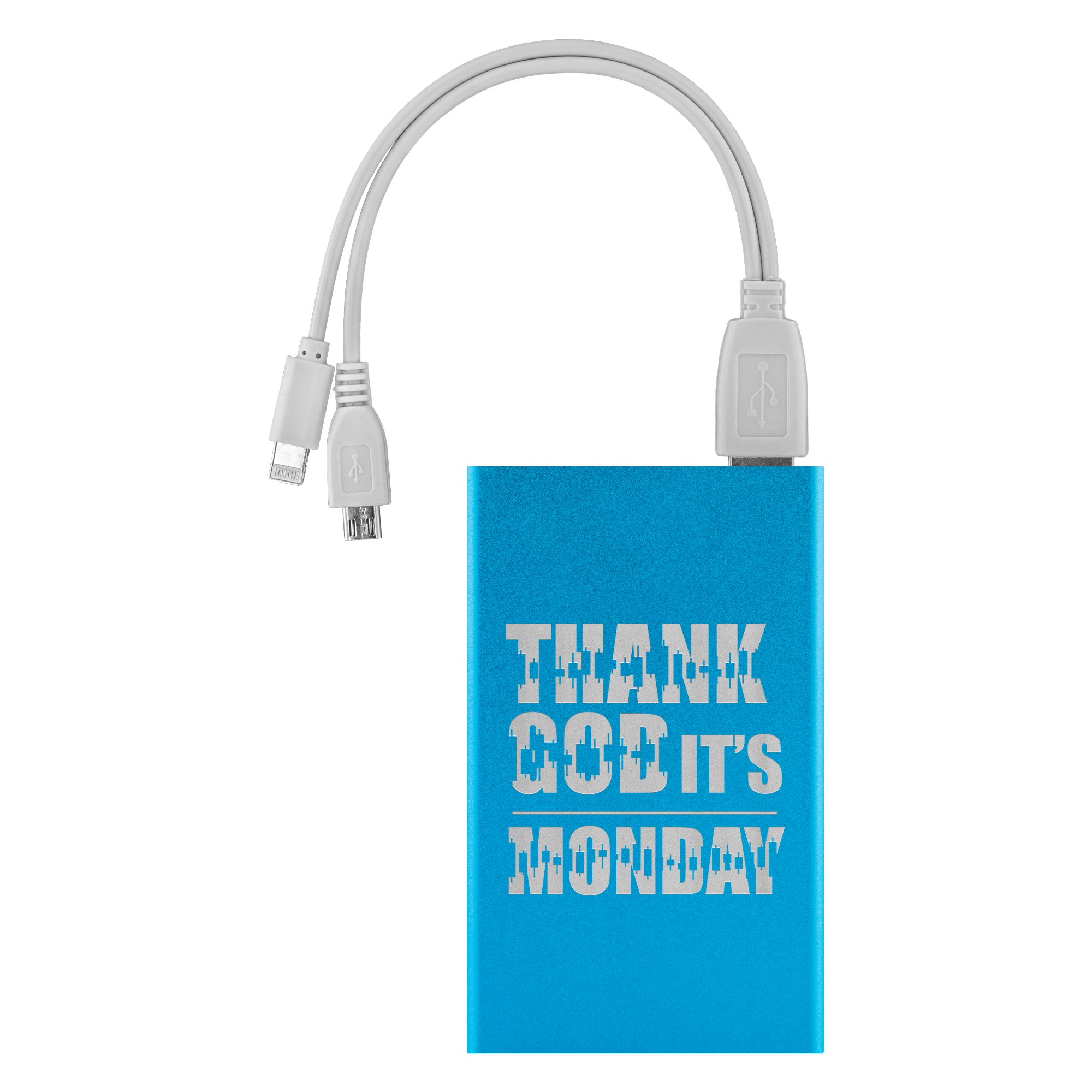 Buy light-blue Power Banks - Thank God It&#39;s Monday