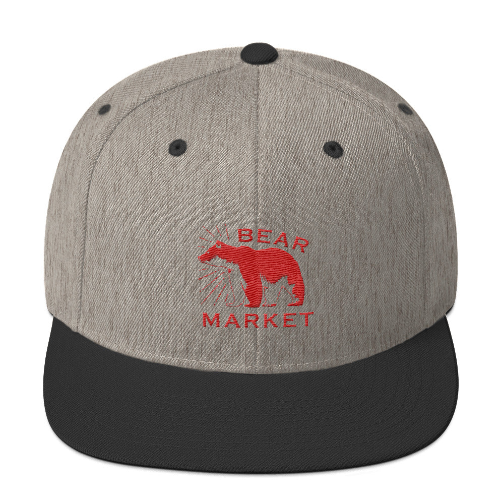 Buy heather-black Snapback Hat/ Bear Market