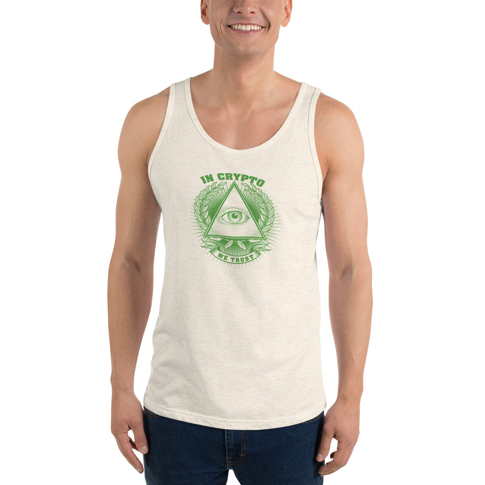 Buy oatmeal-triblend Unisex Tank Top / In Crypto We Trust