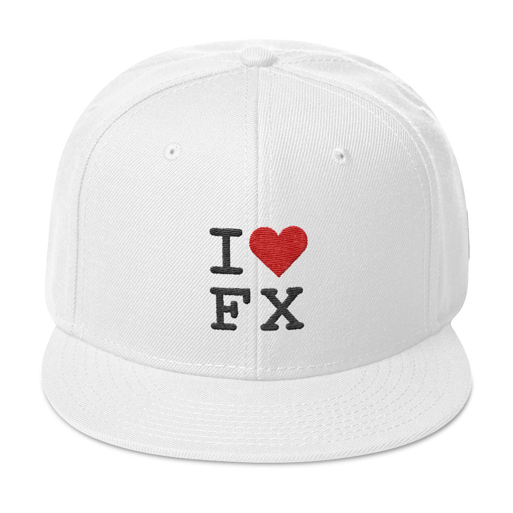 Buy white Snapback Hat - I Love FX