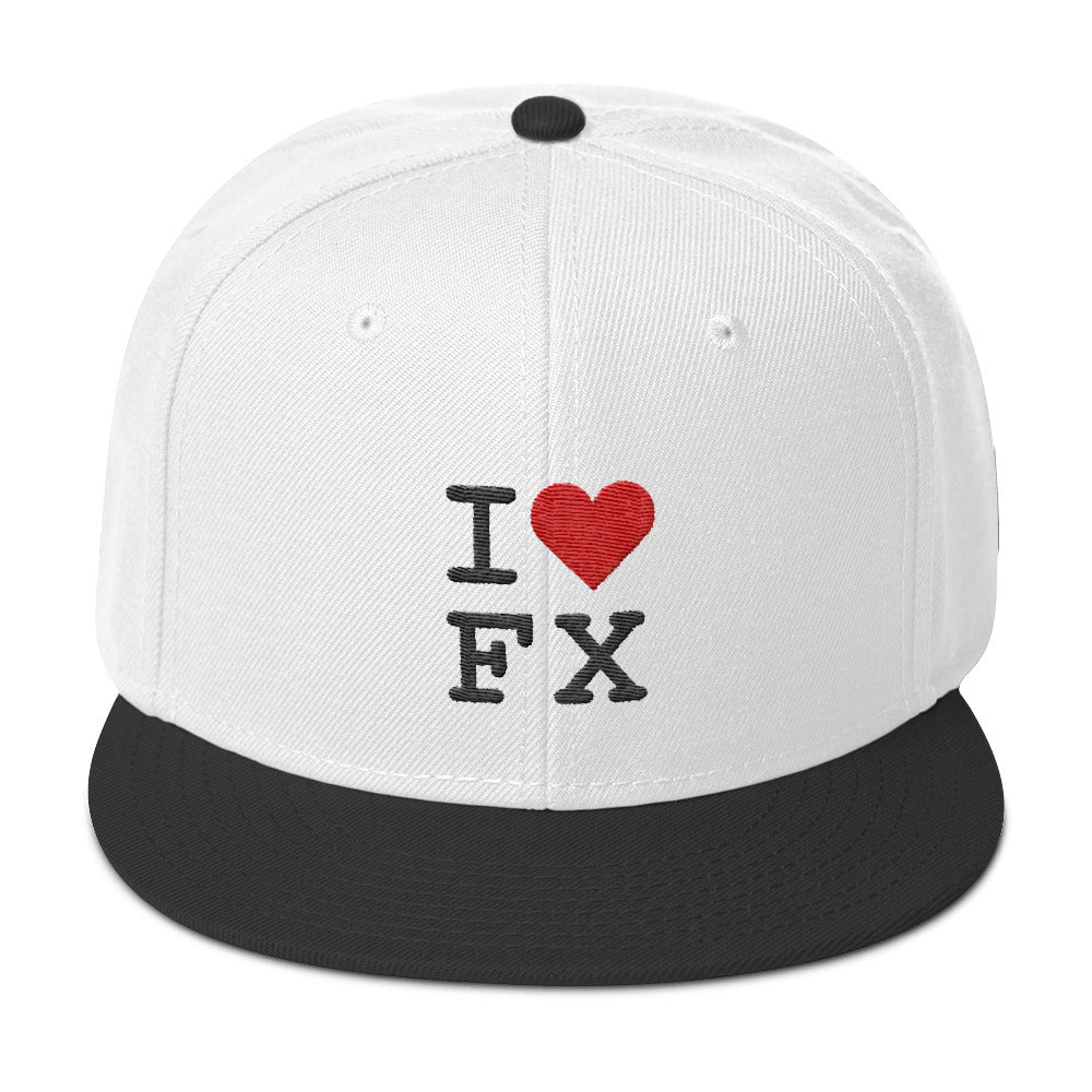 Buy black-white-white Snapback Hat - I Love FX