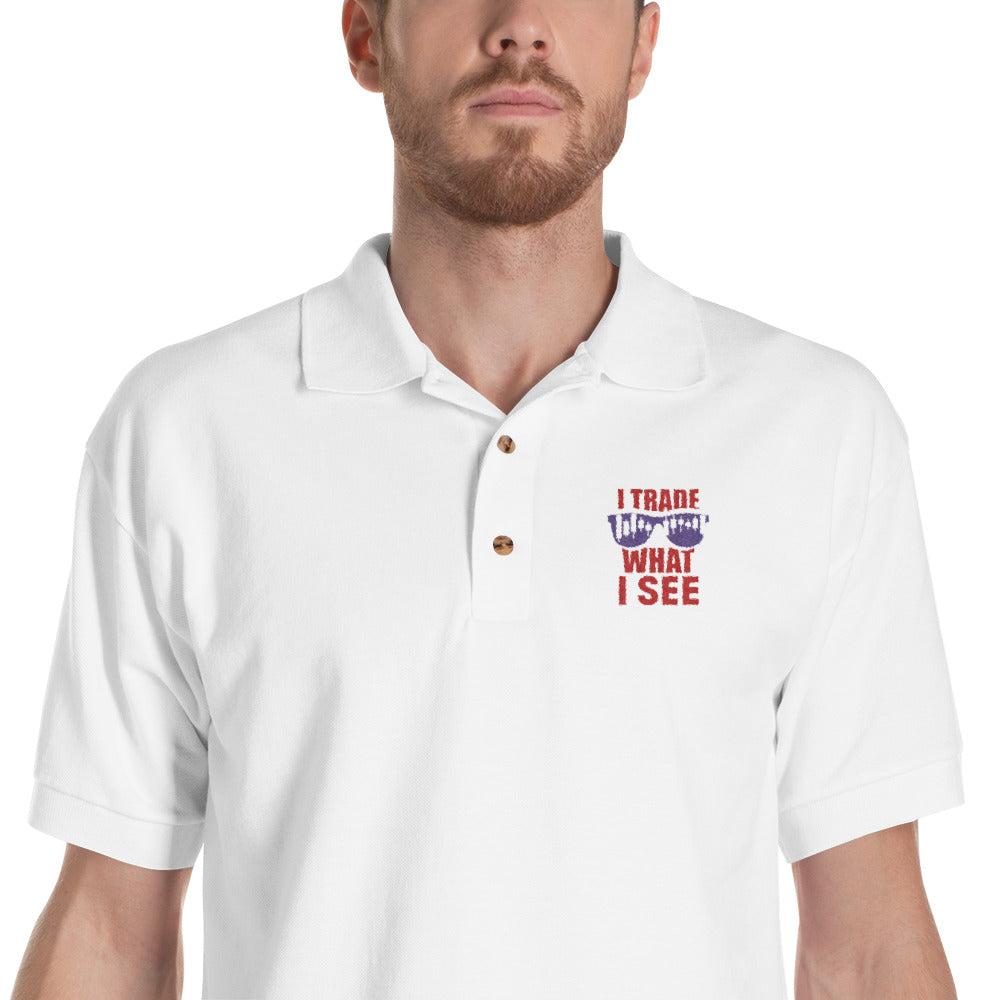 Embroidered Polo Shirt - Trade What I See - 0