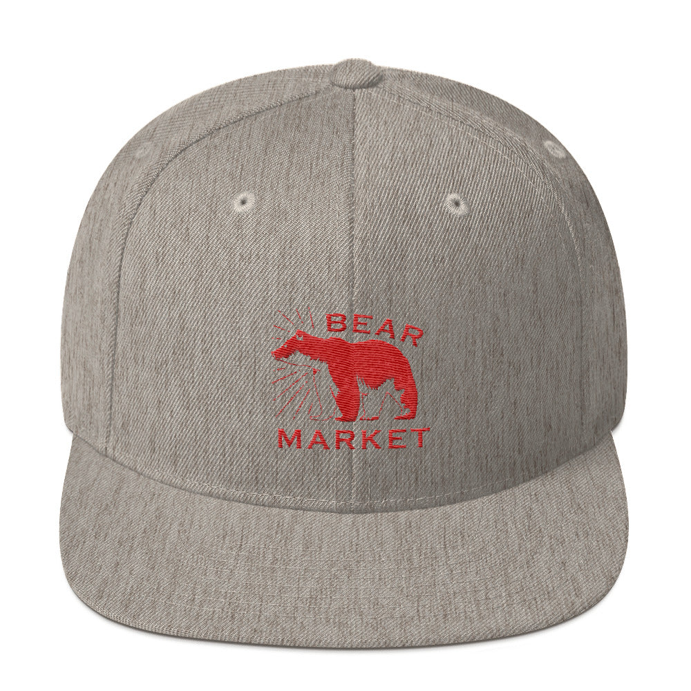 Buy heather-grey Snapback Hat/ Bear Market