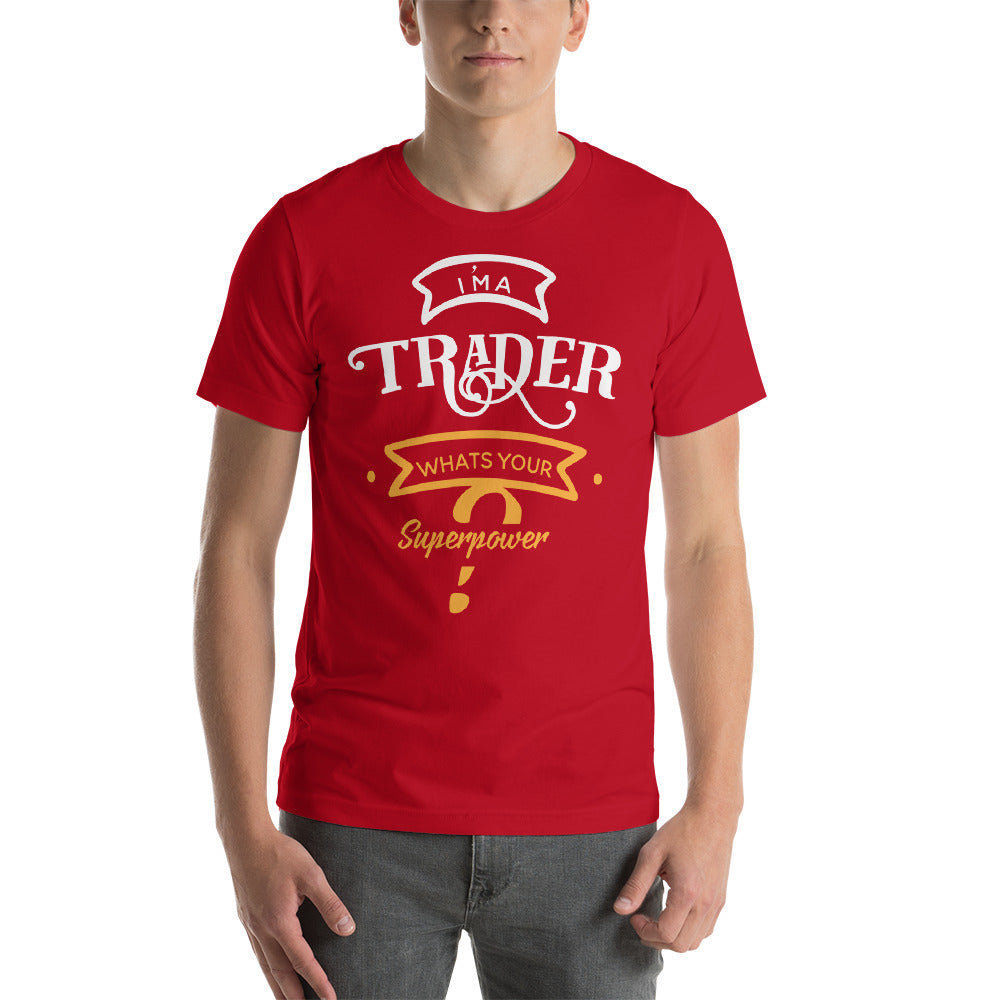 Acheter rouge T-shirt unisexe à manches courtes/ Superpuissance
