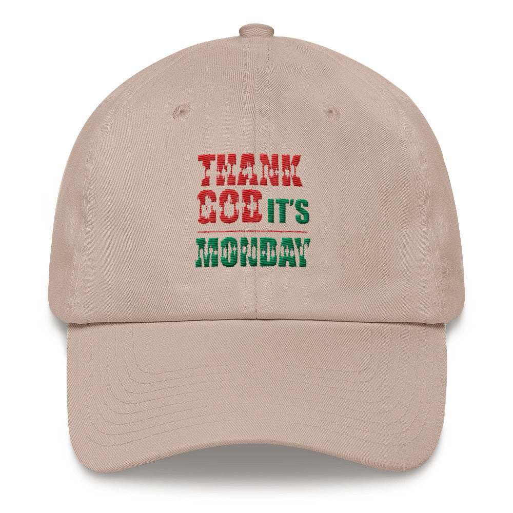 Buy stone Dad hat - Thank God It&#39;s Monday