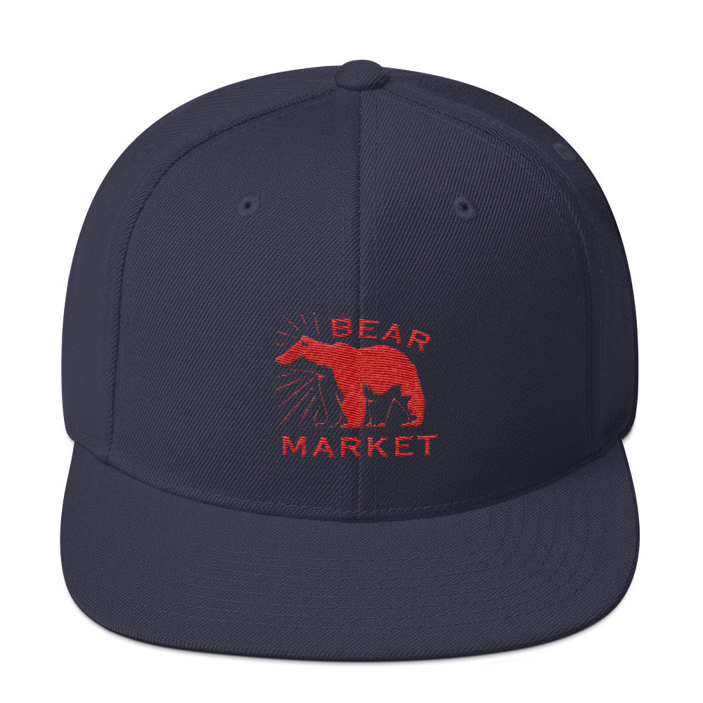 Buy navy Snapback Hat/ Bear Market