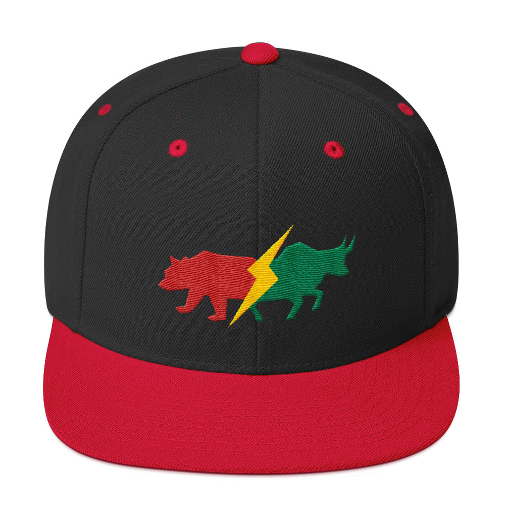 Buy black-red Snapback Hat - Bear &amp; Bull