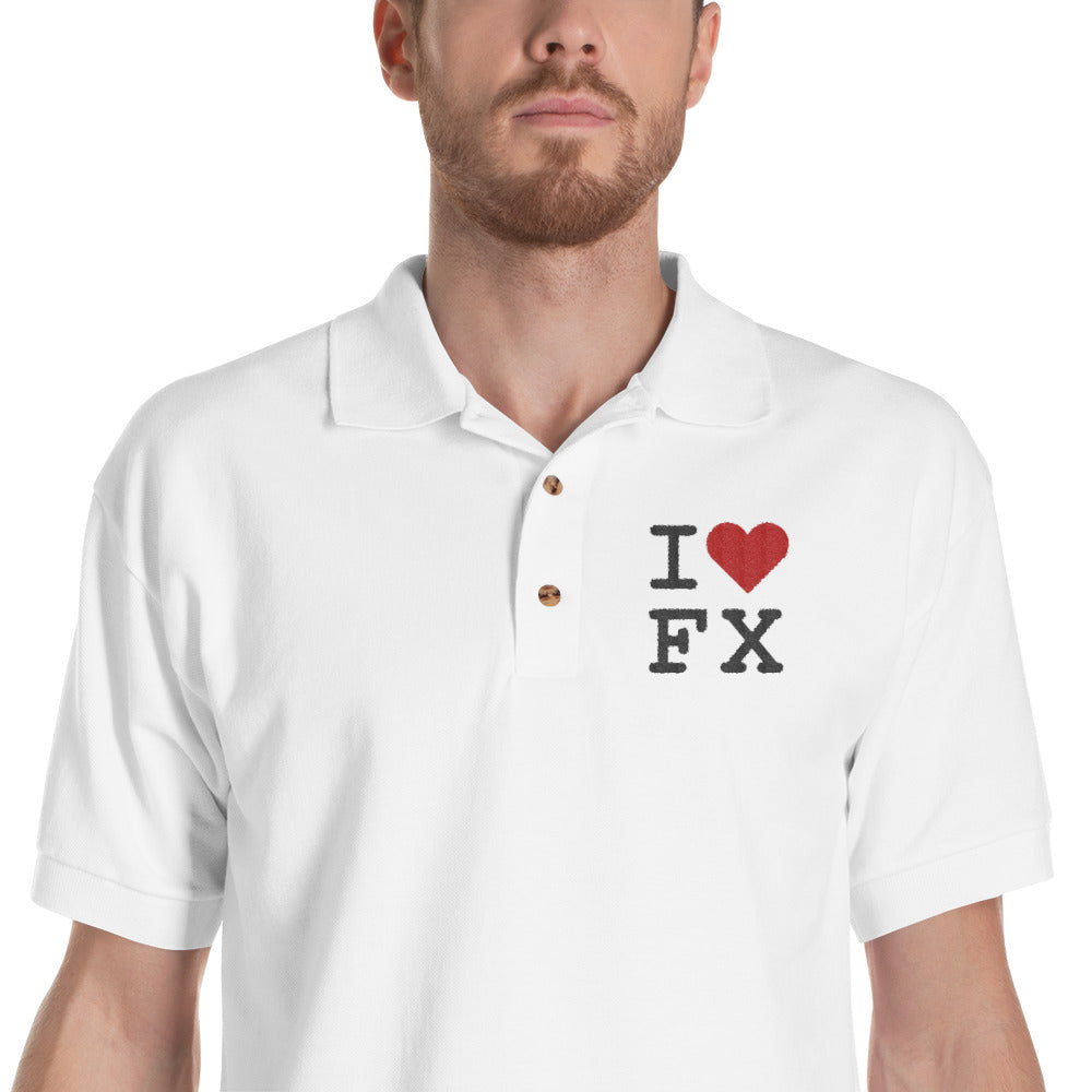 Embroidered Polo Shirt - I Love FX - 0
