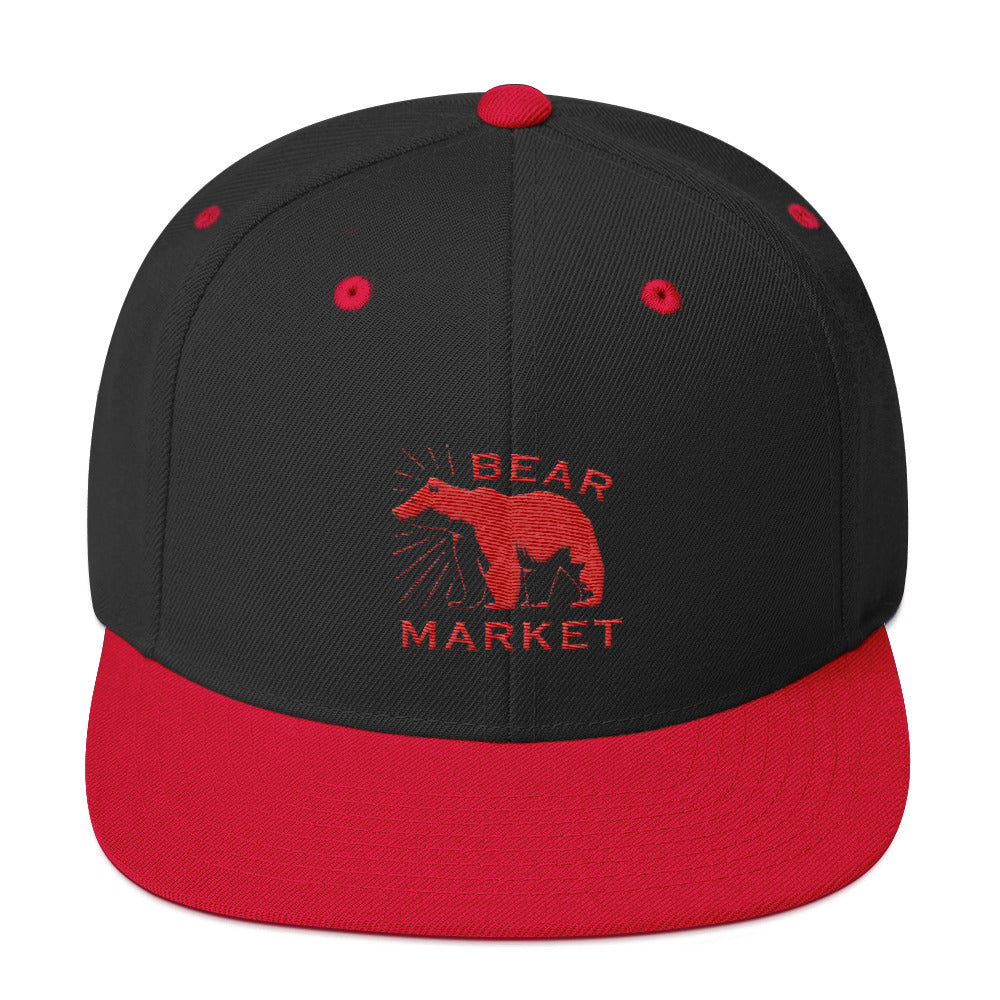 Buy black-red Snapback Hat/ Bear Market