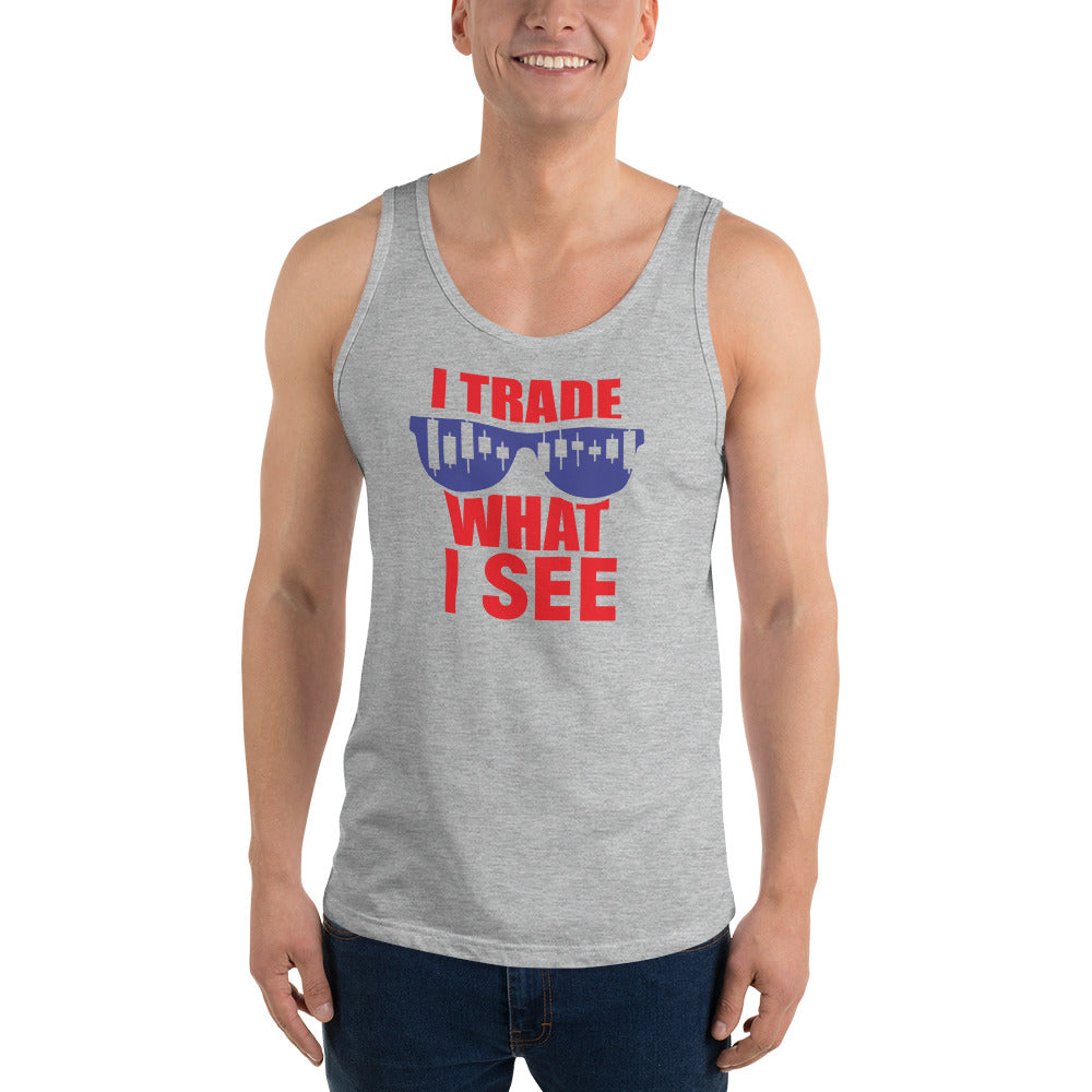 Buy athletic-heather Unisex  Tank Top - Trade What I See