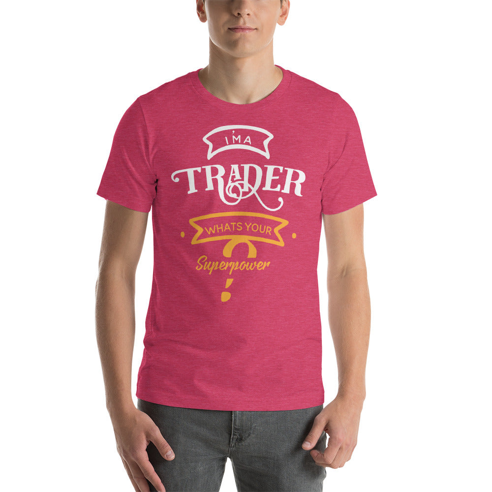 Buy heather-raspberry Short-Sleeve Unisex T-Shirt/ Superpower