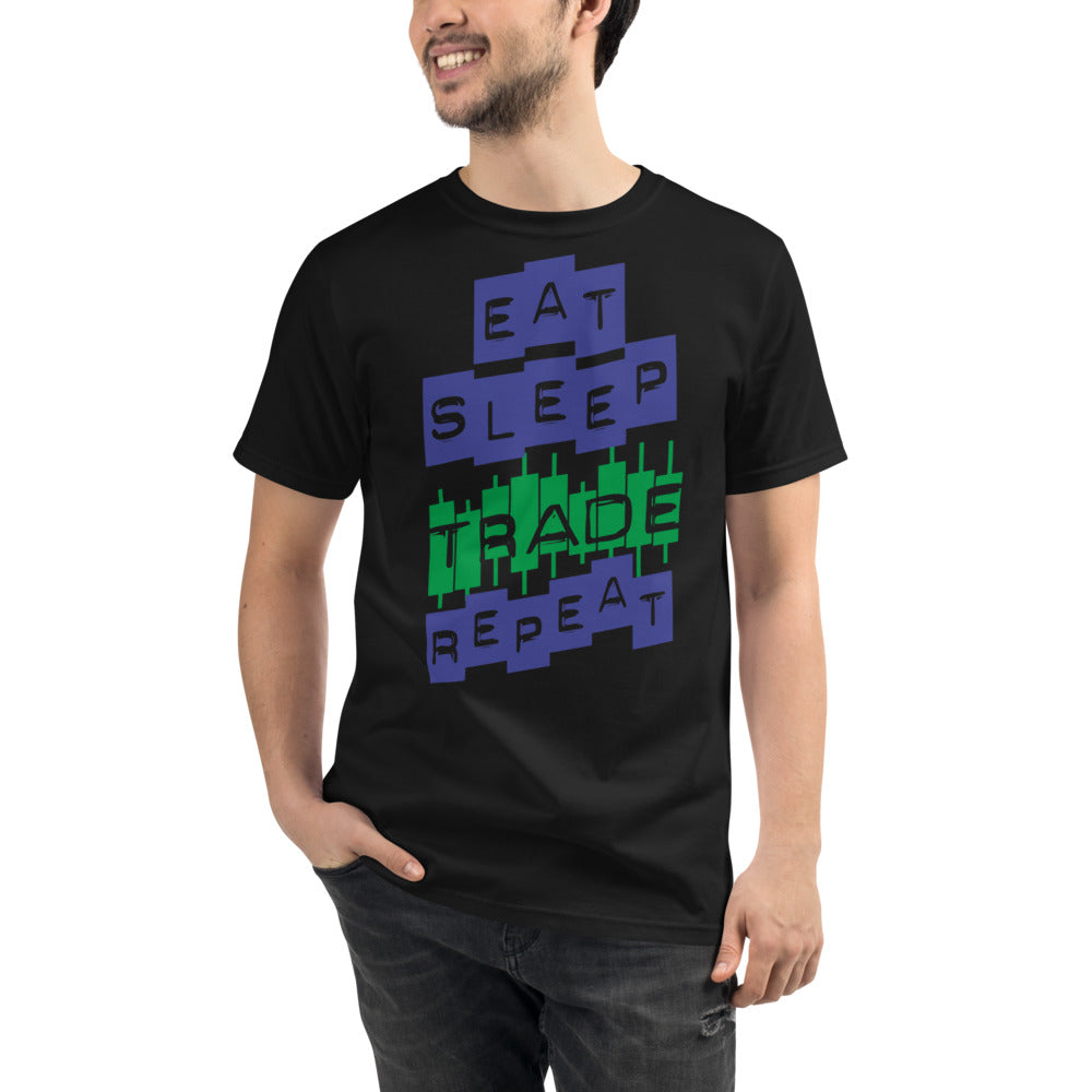 Camiseta Orgánica / Eat Sleep Trade Repetir - 0