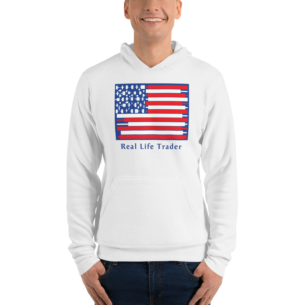 Buy white Unisex hoodie - Real Life Trader