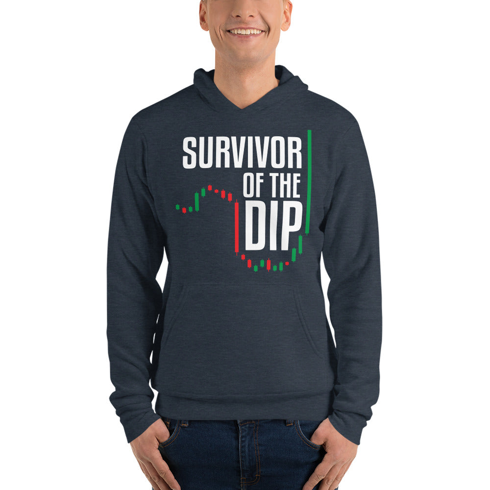 Buy heather-navy Unisex hoodie/ Survivor of the DIP
