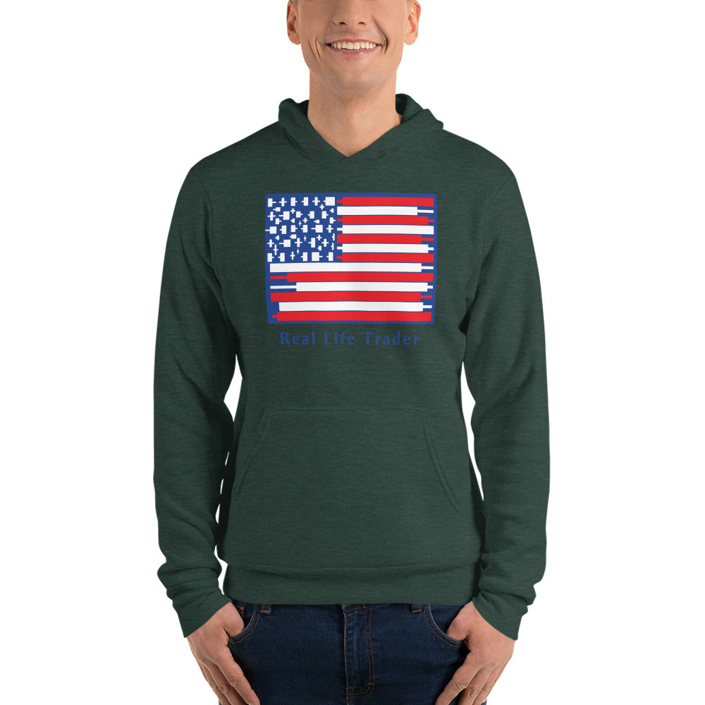 Buy heather-forest Unisex hoodie - Real Life Trader