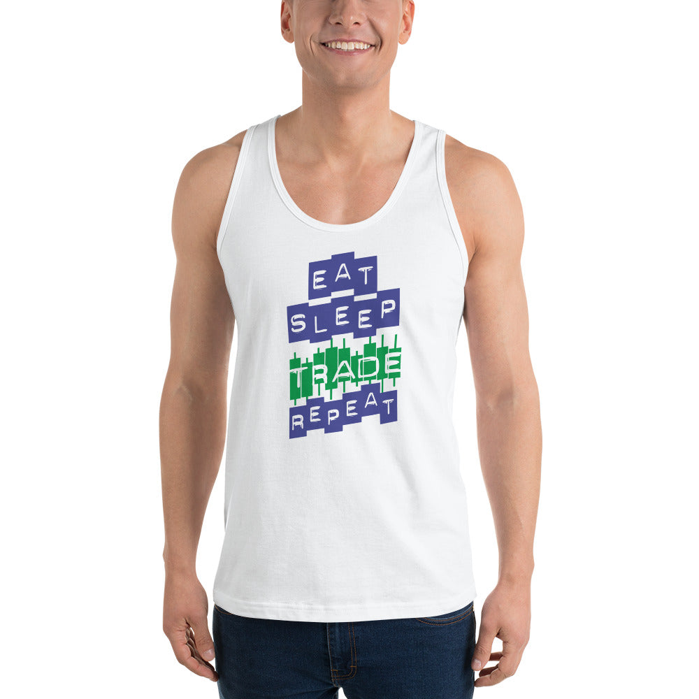 Camiseta de tirantes clásica (unisex) - Eat Sleep Trade Repetir - 0