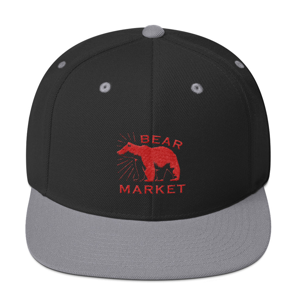 Buy black-silver Snapback Hat/ Bear Market