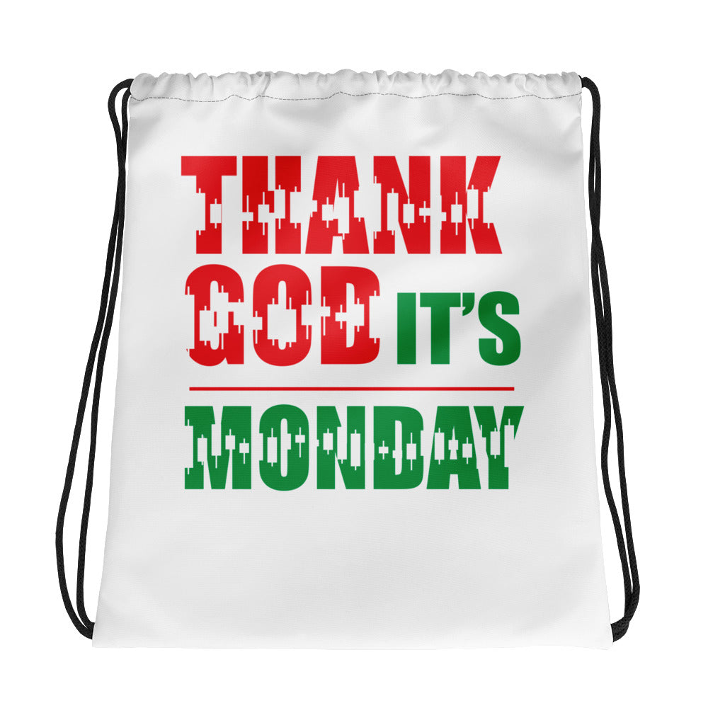 Drawstring bag - Thank God It's Monday - 0