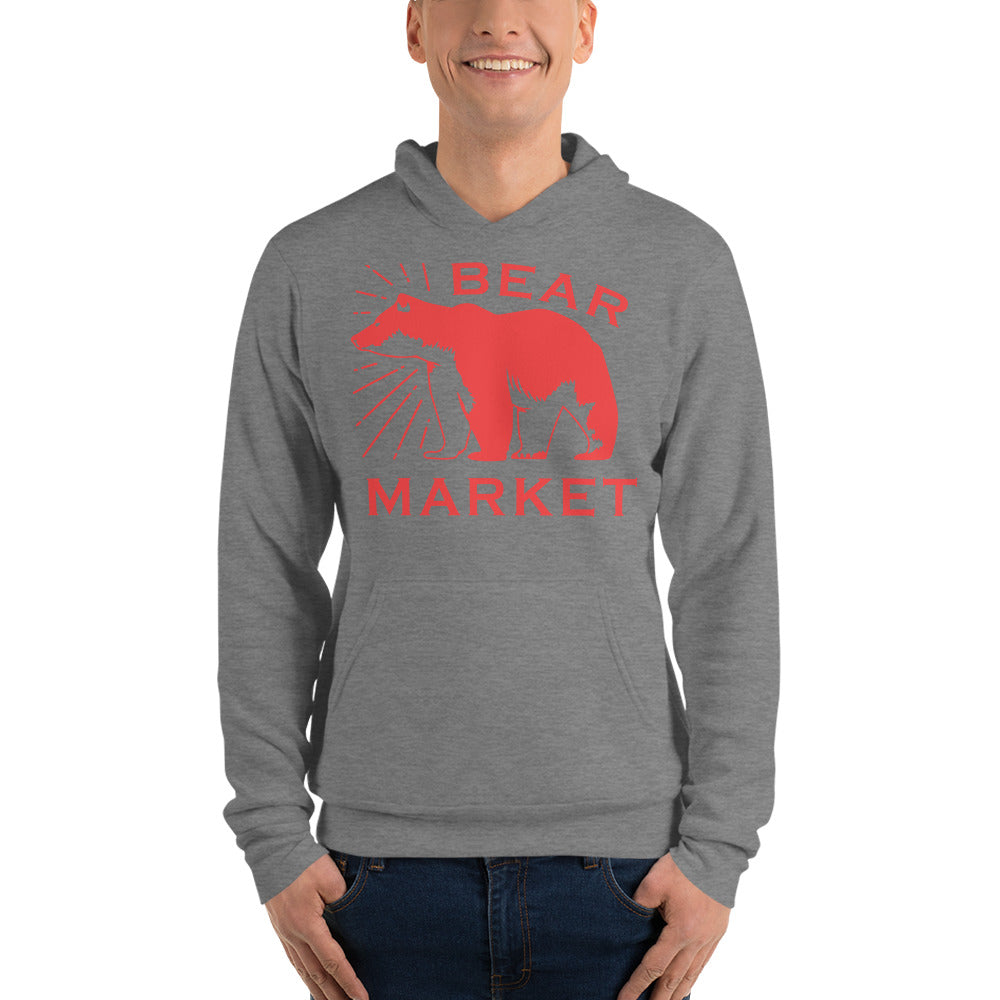 Buy deep-heather Unisex hoodie/ Bear Market