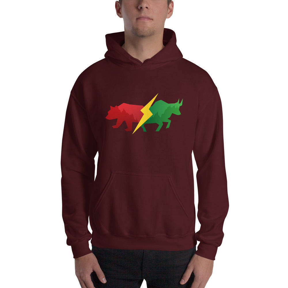 Buy maroon Hooded Sweatshirt - Bear &amp; Bull