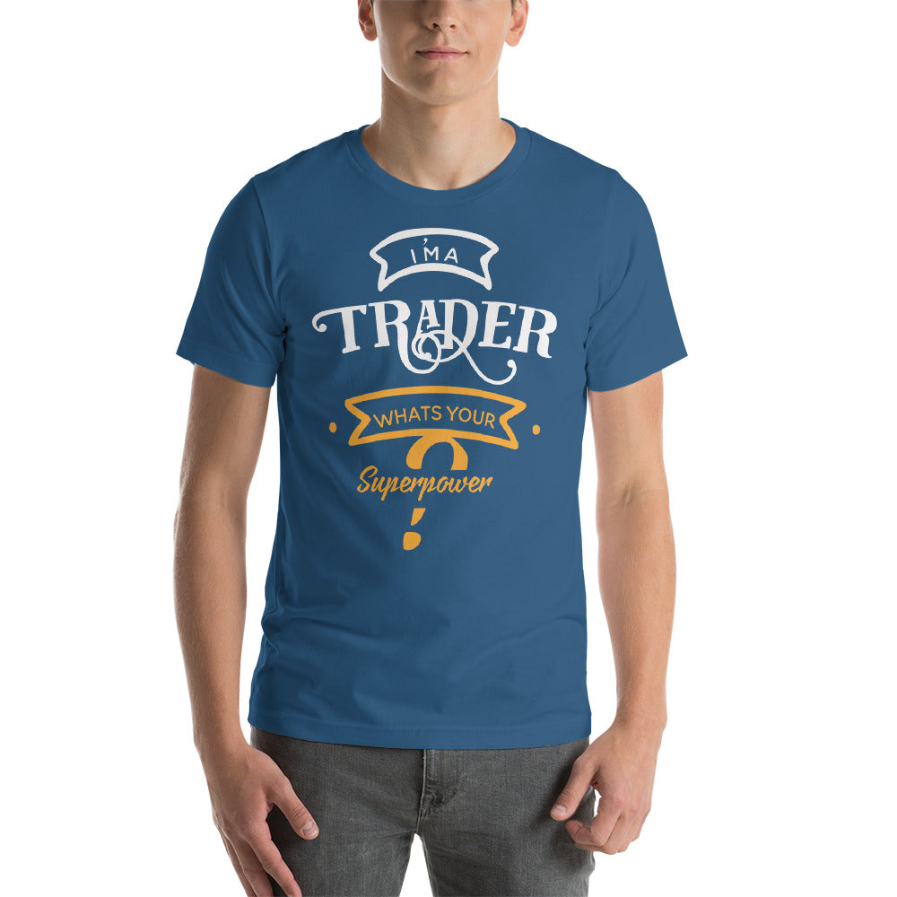 Comprar azul-acero Camiseta unisex de manga corta/ Superpoder
