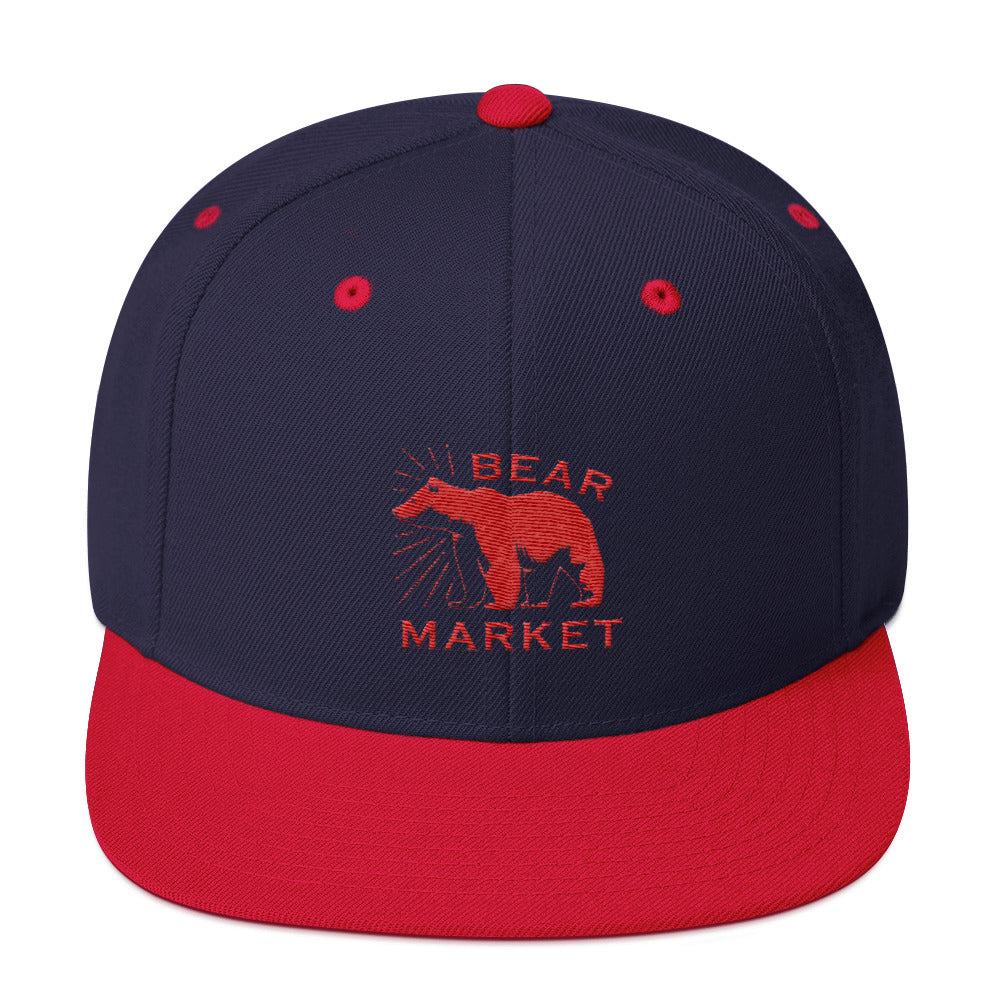 Buy navy-red Snapback Hat/ Bear Market