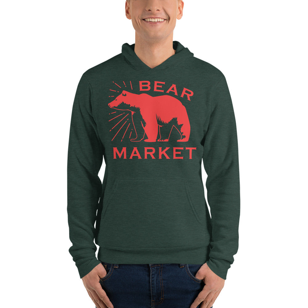 Buy heather-forest Unisex hoodie/ Bear Market