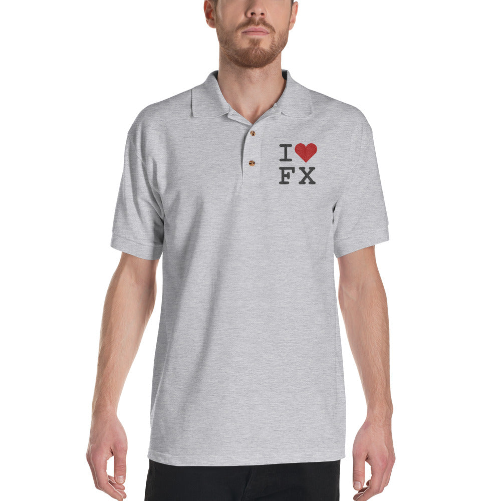 Embroidered Polo Shirt - I Love FX