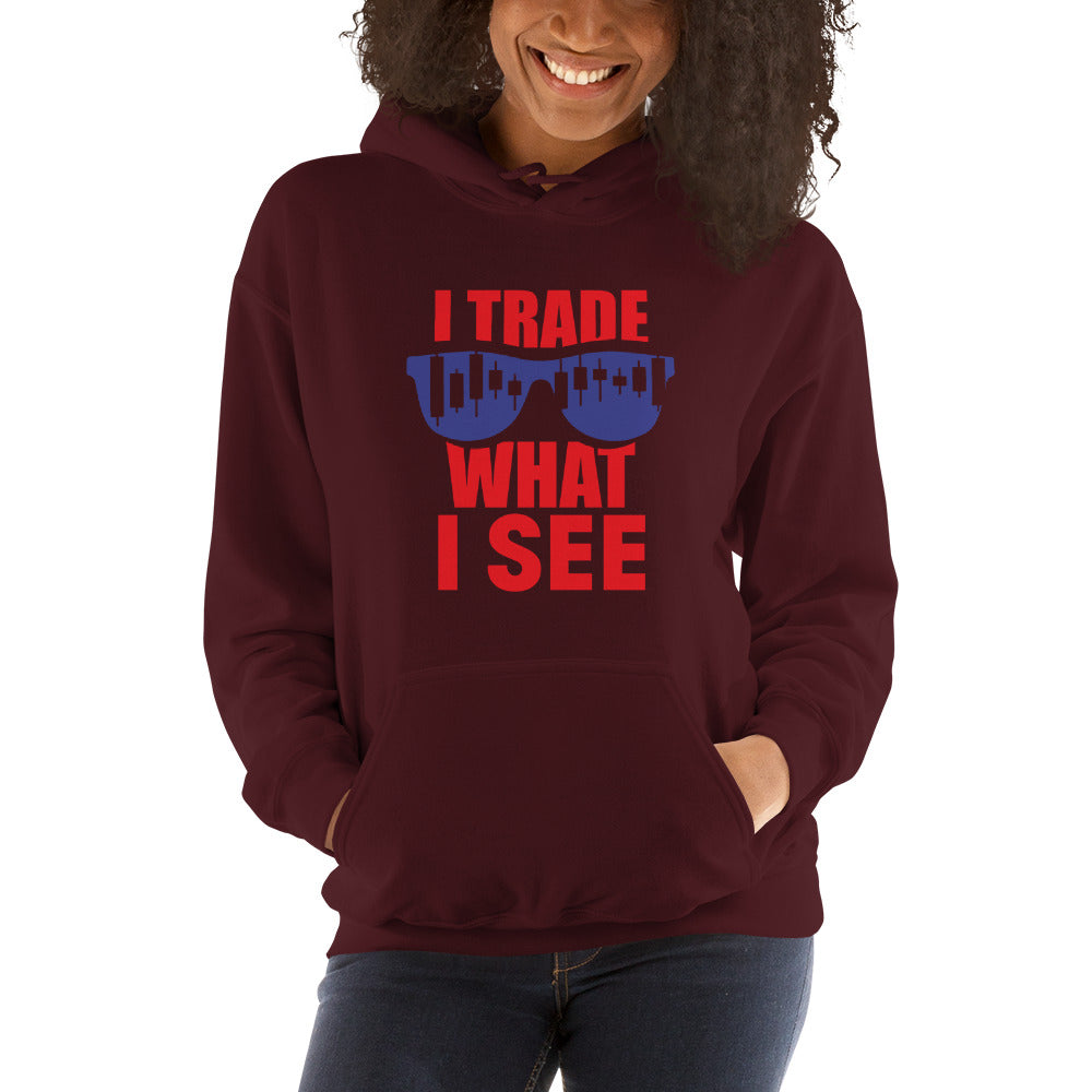 Buy maroon Hooded Sweatshirt - Trade What I See