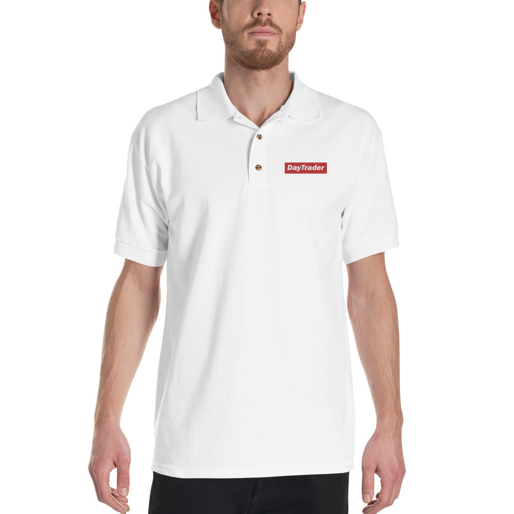 Embroidered Polo Shirt/ Day Trader - 0