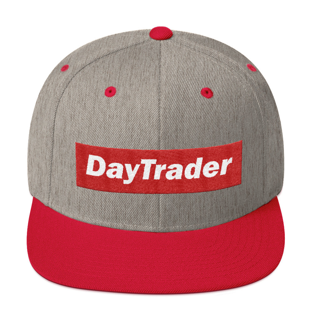 Comprar gris-jaspeado-rojo Sombrero Snapback/ Comerciante de día