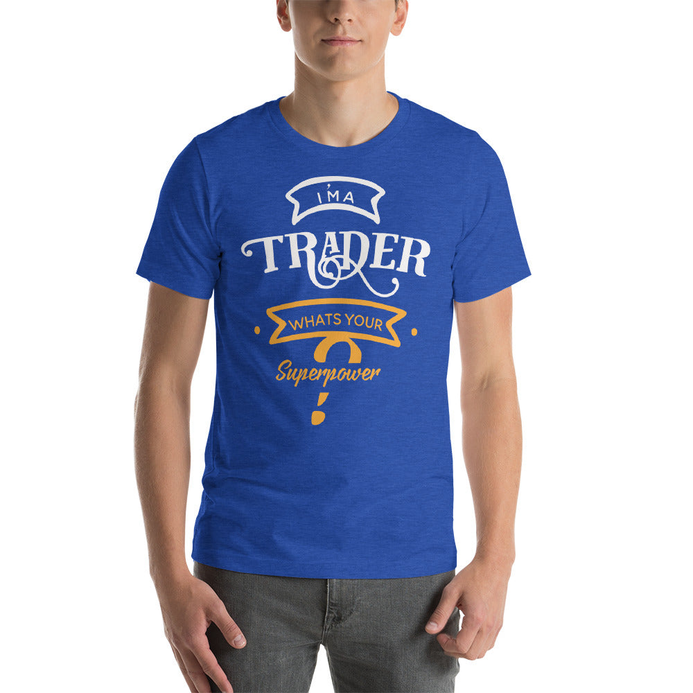 Buy heather-true-royal Short-Sleeve Unisex T-Shirt/ Superpower