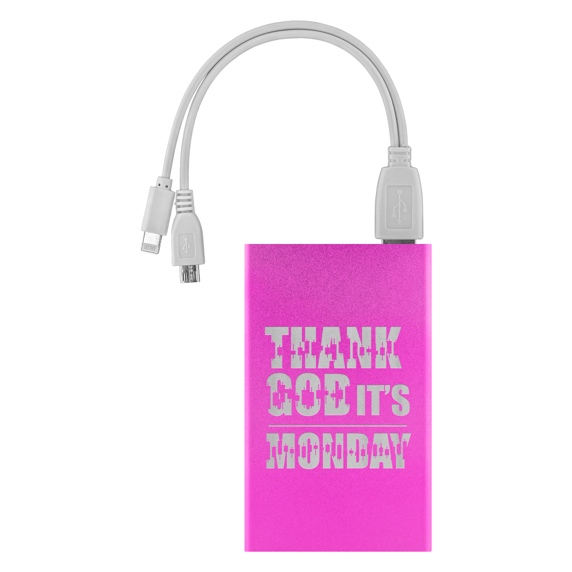 Buy pink Power Banks - Thank God It&#39;s Monday