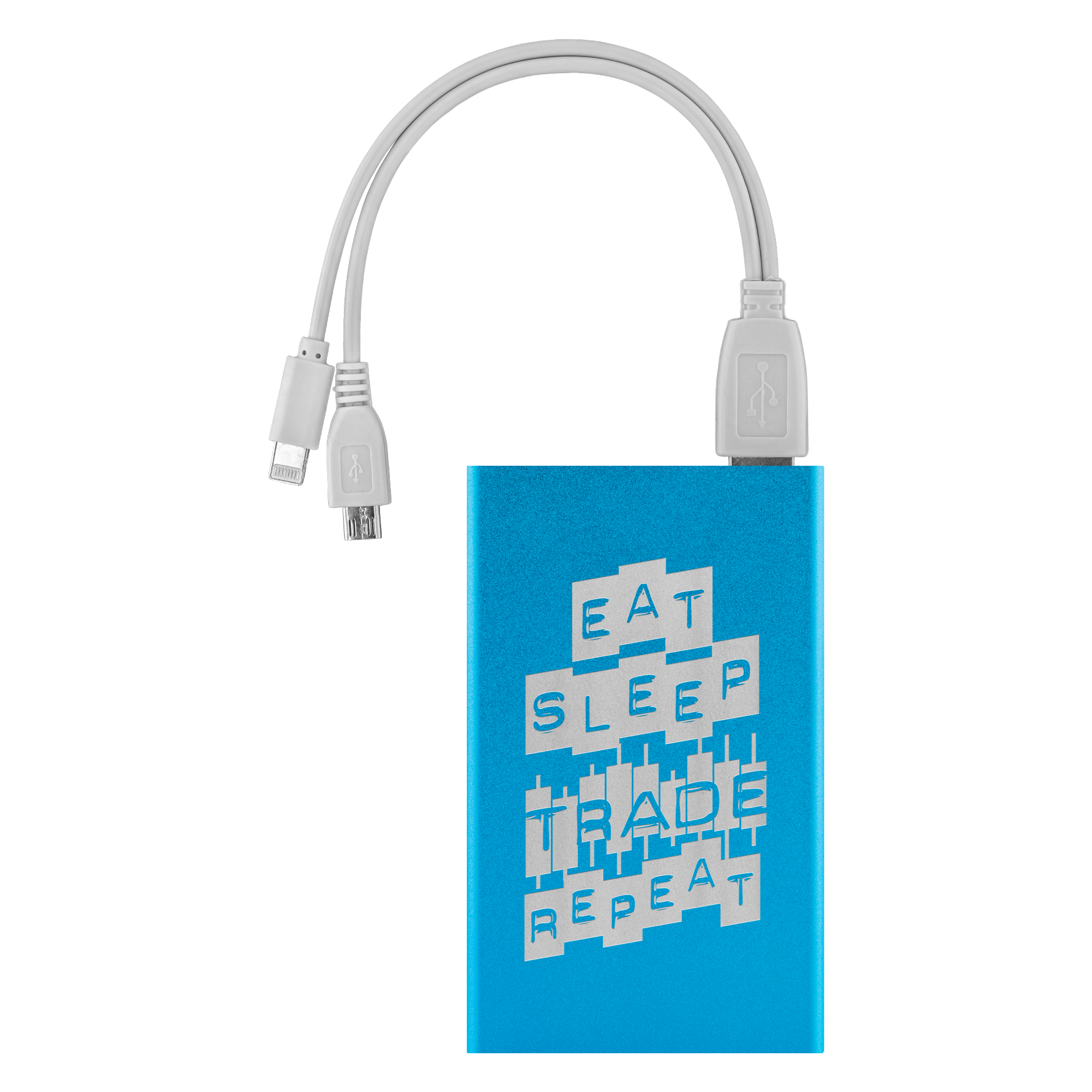 Comprar azul-claro Bancos de energía: repetición del comercio Eat Sleep